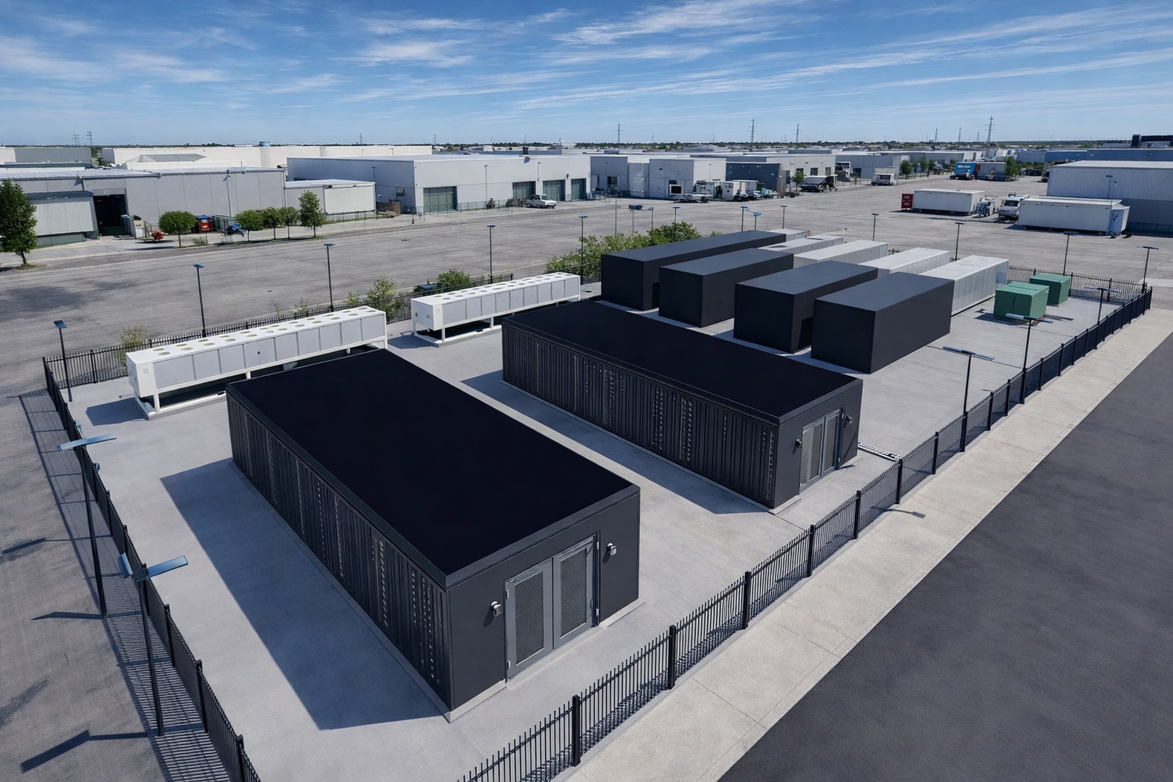 Modular data center facility on site